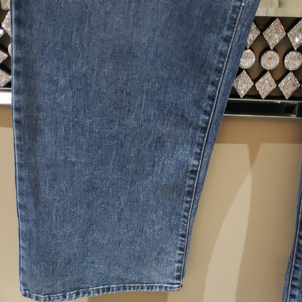 Mwt Kensie 31 Blue Relaxed Fit Jeans with High-Rise Waist and Full Length - Picture 5 of 8